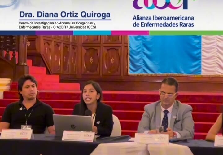 Dra. Diana Marcela Ortiz Quiroga, en el Lanzamiento del Informe del Estudio de Necesidades Sociosanitarias de Personas y Familias con Enfermedades Raras en Centroamérica y El caribe – Estudio ENSERio Centroamérica