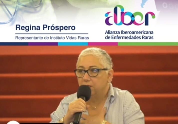 Regina Próspero, Instituto Vidas Raras – Brasil, en el Foro de Alto Nivel-Encuentro de Líderes del Movimiento Asociativo (Lanzamiento Informe Estudio ENSERio Centroamérica).