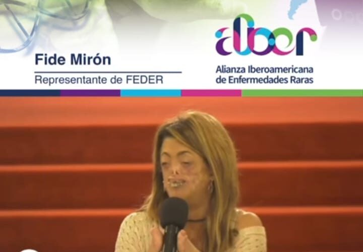 Fide Mirón, Federación Española de Enfermedades Raras – FEDER, en el Foro de Alto Nivel-Encuentro de Líderes del Movimiento Asociativo (Lanzamiento Informe Estudio ENSERio Centroamérica).