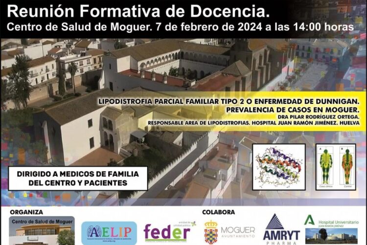 AELIP comparte:  AELIP realizará el próximo 7 de febrero una acción formativa sobre lipodistrofias en el Municipio de Moguer (Huelva)