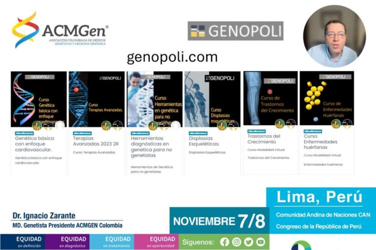 Plataformas innovadoras en Dx. y educación para ER – Dr. Ignacio Zarante, Genetista ACMGEN Colombia  III FORO DE ALTO NIVEL XI CONGRESO IBEROAMERICANO DE ENFERMEDADES RARAS – ALIBER Lima, Perú 7 y 8 de noviembre de 2024