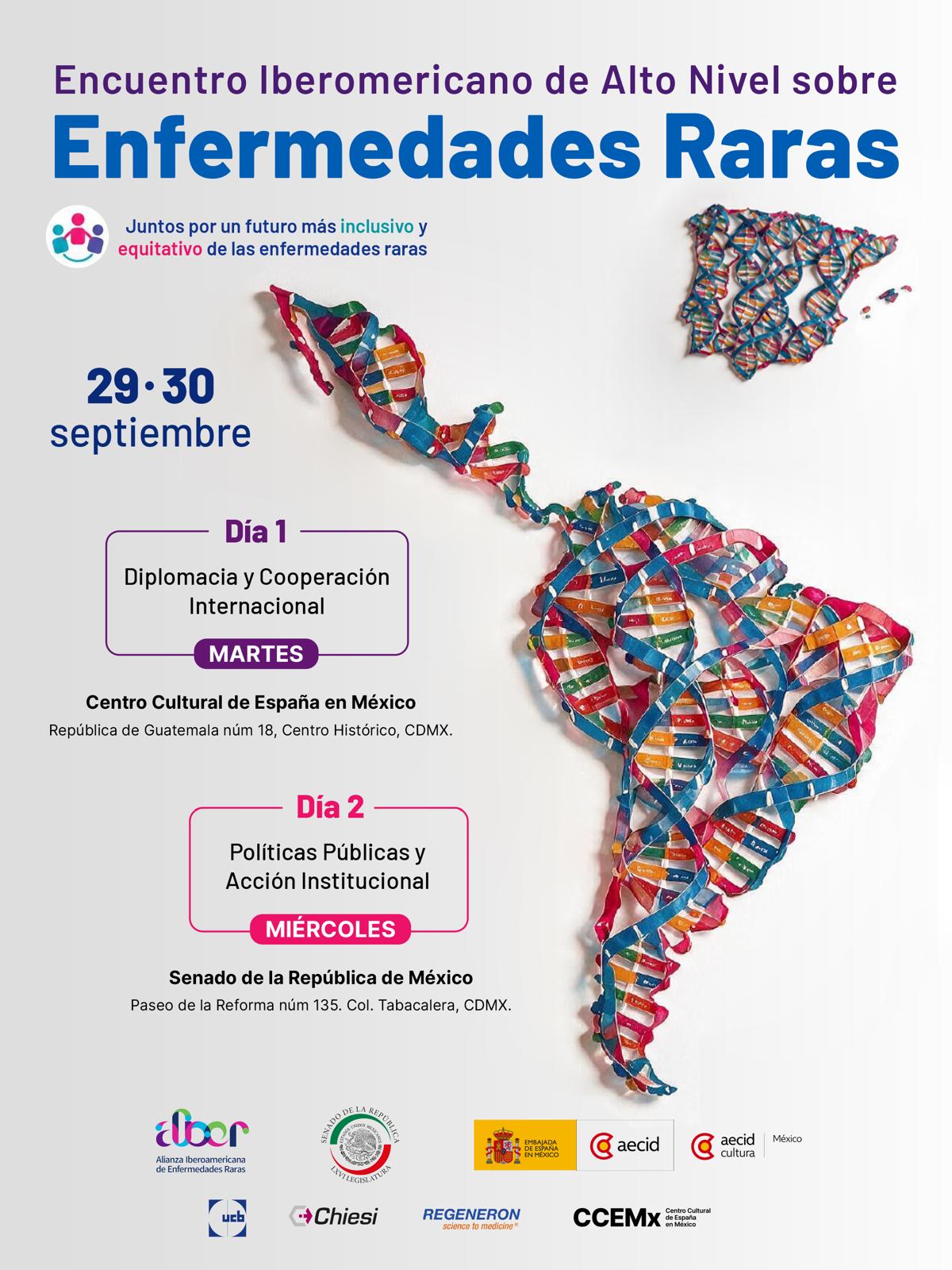 Ciudad de México acogerá los próximos 29 y 30 de septiembre el Encuentro Iberoamericano de Alto Nivel sobre Enfermedades Raras